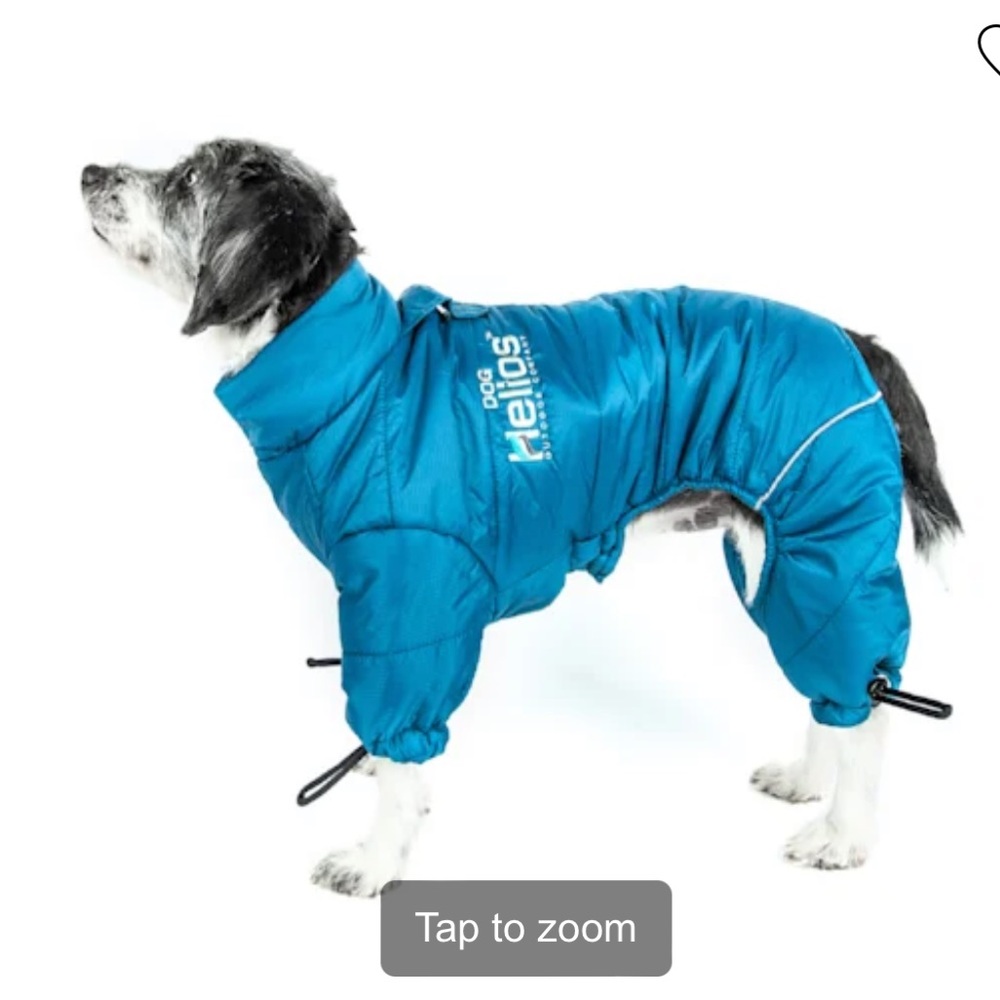 Dog Helios Blue Thunder-Crackle Full-Body Waded-Plush Adjustable Jacket